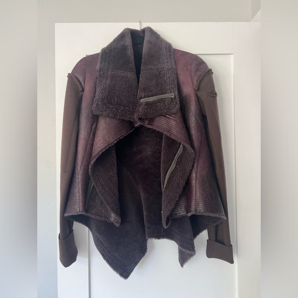 Rick Owen’s Luxor Shearling Leather Jacket
